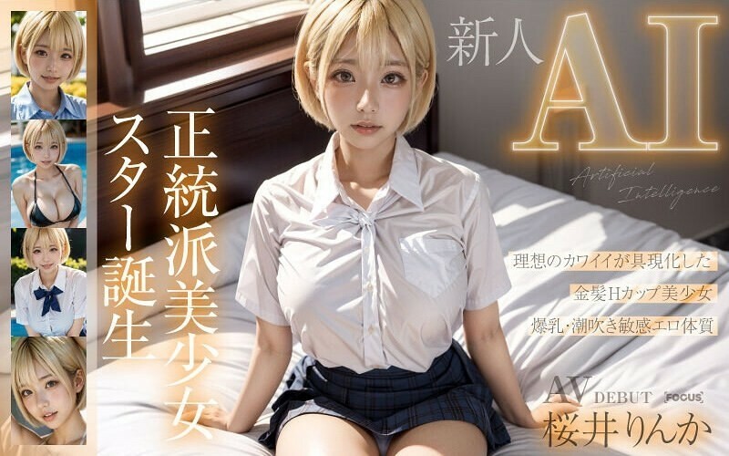 AIFOCS-002 【新AI】正统美少女明星的诞生，金髮Hcup樱井凛香 - 樱井りんか在线观看