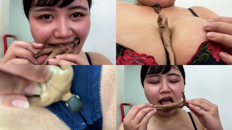미노리 짱이 M 남자 인형을 타액 듬뿍 핥아