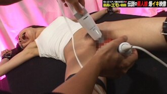 A female hairdresser is attacked simultaneously with multiple electric massagers and vibrators and loses consciousness.