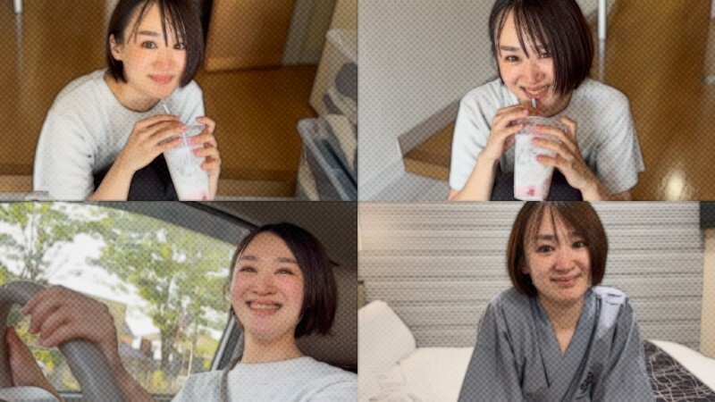 スッピンでカメラ目線をさせられる羞恥プレイで涎を垂らしながらアへ顔する**大生