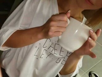 [Personal] A newly built couple. While her husband is away on a business trip... First time with a stranger after giving birth. To her room.